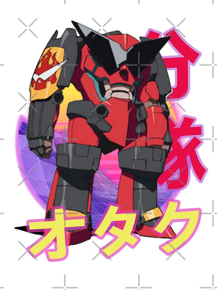 Tengen Toppa Gurren Lagann Retro Sunset Design Shower Curtain - Image 2