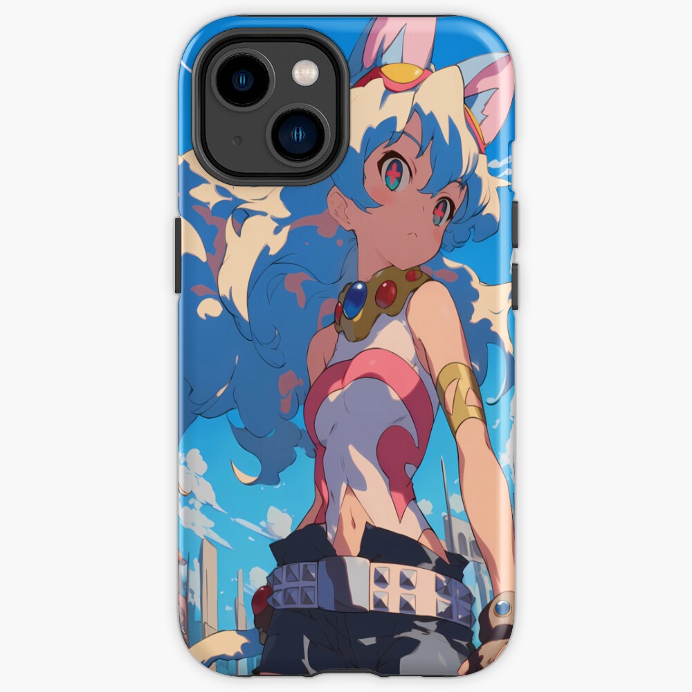 Nia Teppelin Gurren Lagann Anime Girl Fantasy City Bright Blue Outdoors Iphone Case