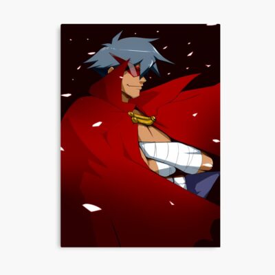 Kamina Gurren Lagann Red Cape Confident Anime Smile Poster