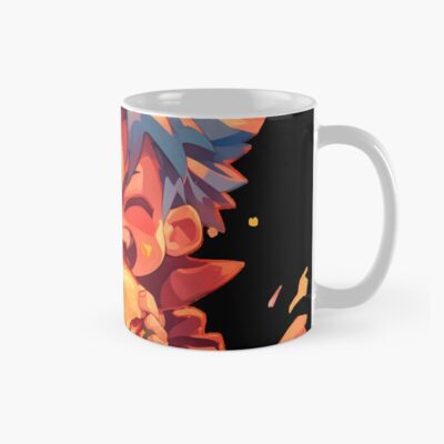 Kamina Gurren Lagann Anime Chibi Kawaii Burger Fiery Blue Hair Mug
