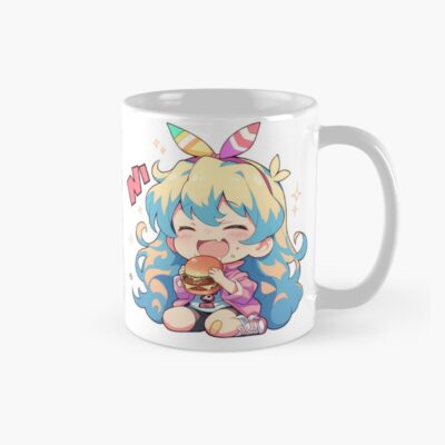Nia Teppelin Niateppelin Gurren Lagann Chibi Kawaii Burger Anime Girl Joyful Bright Charm Mug