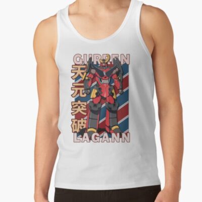 Gurren Lagann Vintage Stripe Design Tank Top