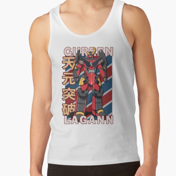 Gurren Lagann Vintage Stripe Design Tank Top