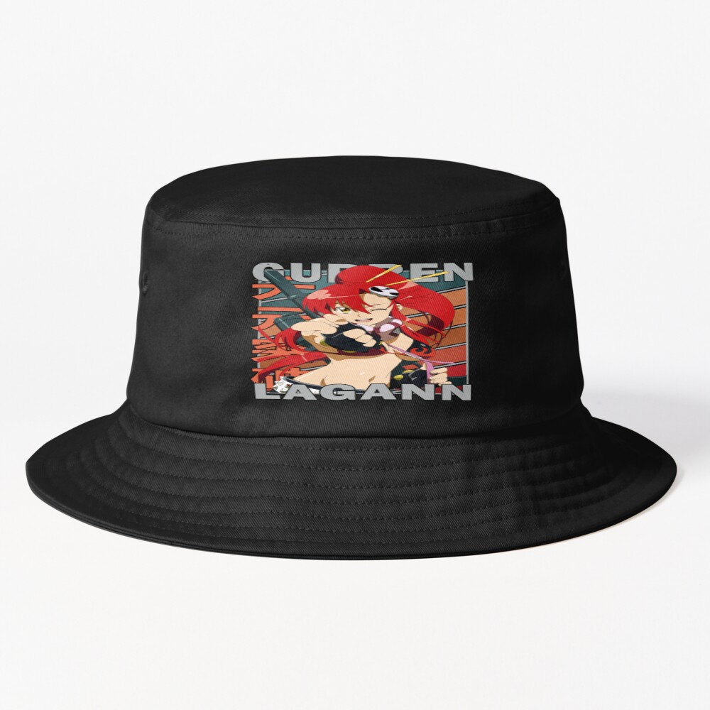 Yoko Littner Gurren Lagann Retro Stripe Design Bucket Hat