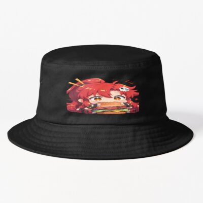 Yoko Littner Gurren Lagann Chibi Kawaii Burger Bite Bucket Hat