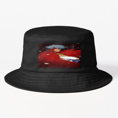 Kamina Gurren Lagann Red Cape Confident Anime Smile Bucket Hat