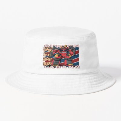 Gurren Lagann Vintage Stripe Design Bucket Hat