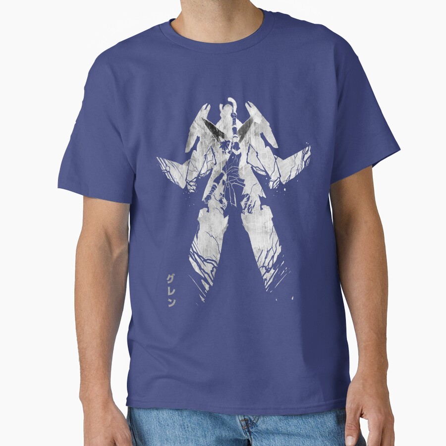 A Legacy Grey Version Tengen Toppa Gurren Lagann Anime Manga T-shirt - Image 4