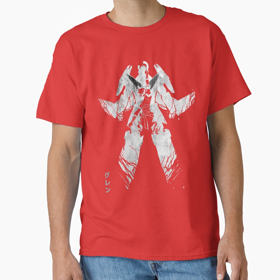 A Legacy Grey Version Tengen Toppa Gurren Lagann Anime Manga T-shirt - Image 5