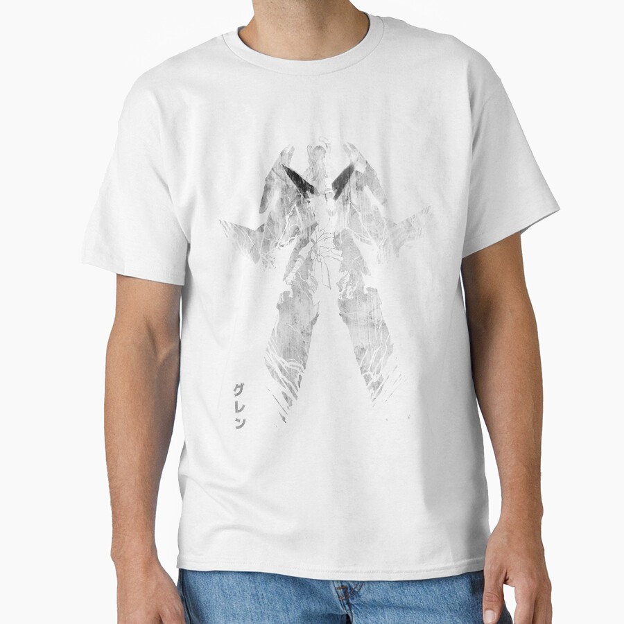 A Legacy Grey Version Tengen Toppa Gurren Lagann Anime Manga T-shirt - Image 2