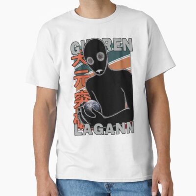 Antispiral Gurren Lagann Retro Stripe Design T-shirt