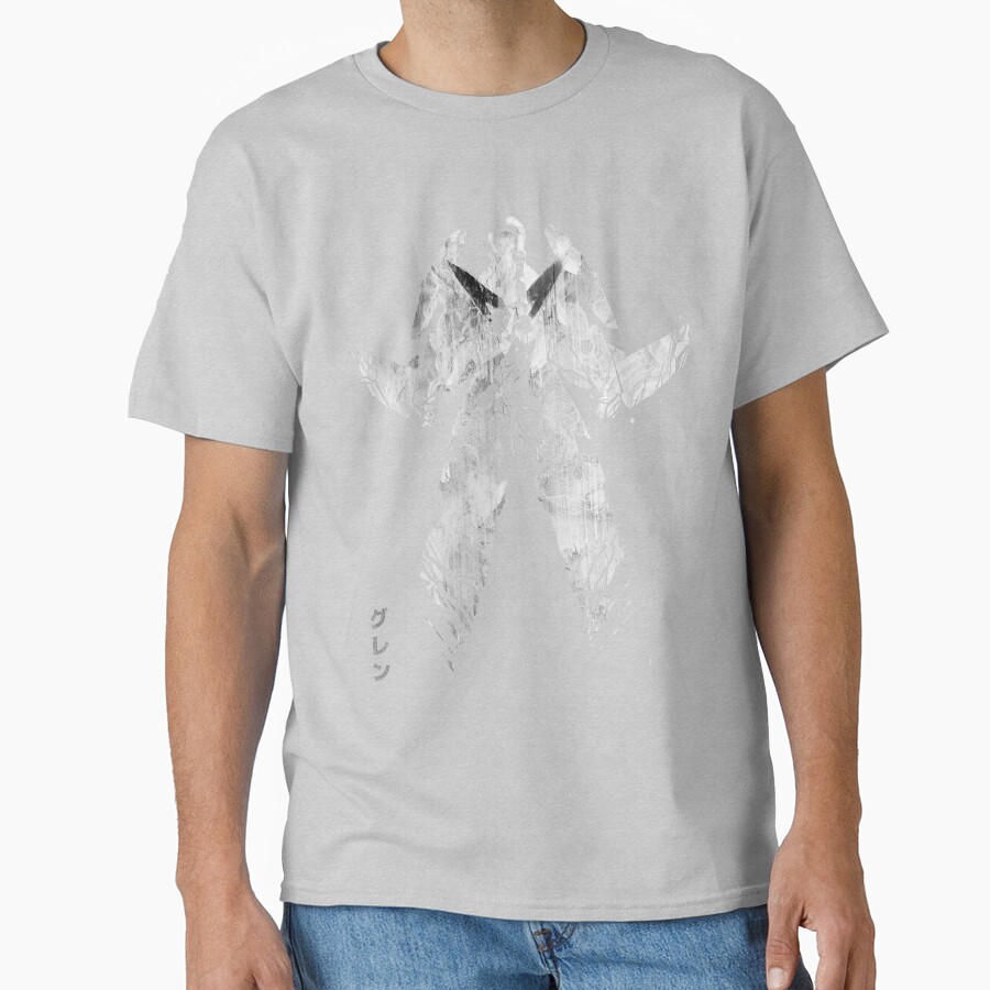 A Legacy Grey Version Tengen Toppa Gurren Lagann Anime Manga T-shirt - Image 3