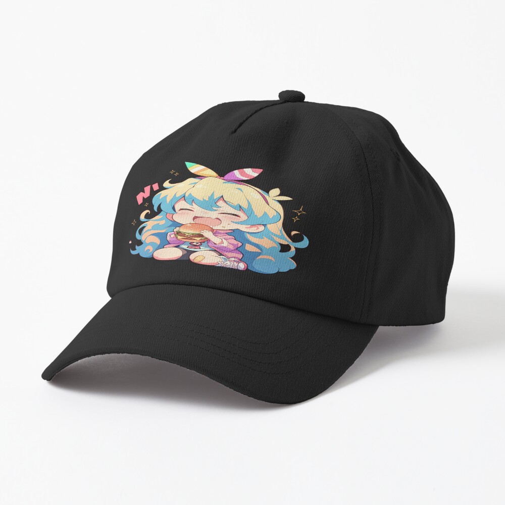Nia Teppelin Niateppelin Gurren Lagann Chibi Kawaii Burger Anime Girl Joyful Bright Charm Cap