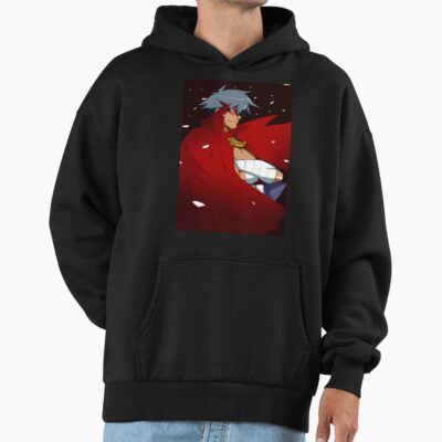 Kamina Gurren Lagann Red Cape Confident Anime Smile Hoodie