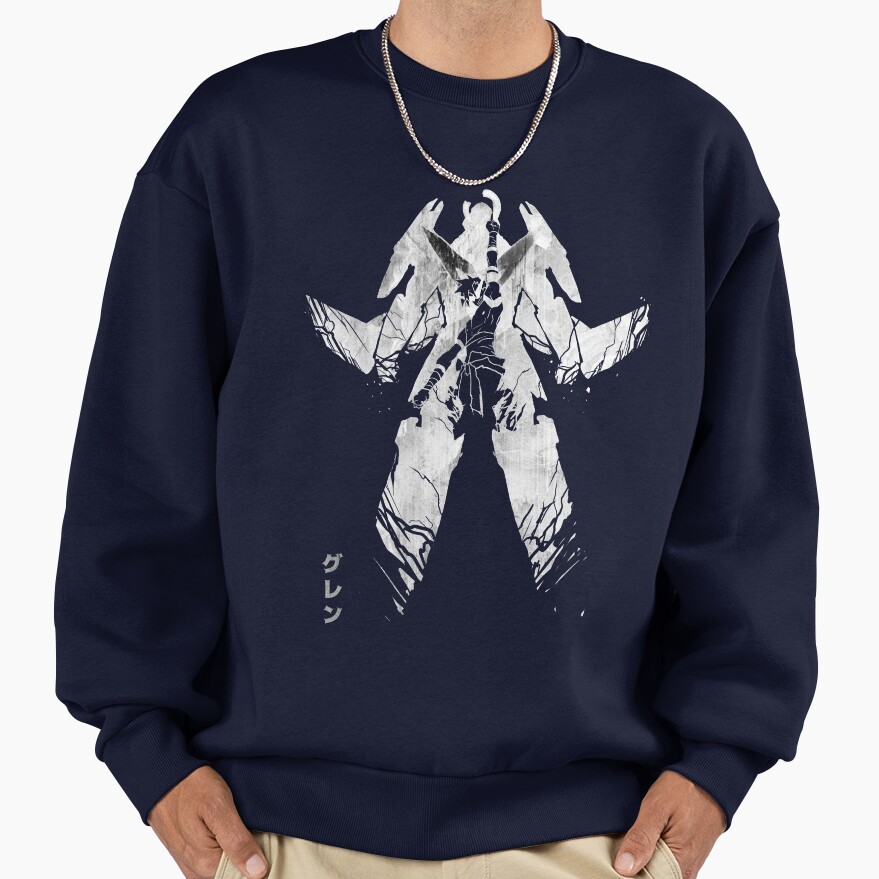 A Legacy Grey Version Tengen Toppa Gurren Lagann Anime Manga Sweatshirt - Image 5