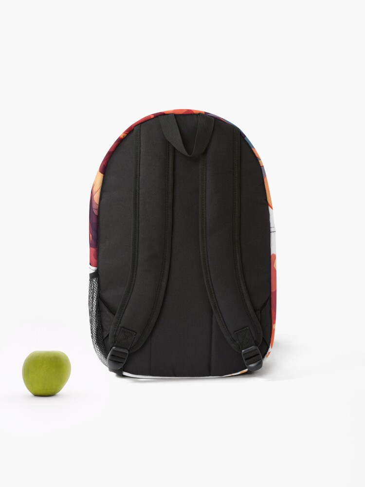 Kamina Gurren Lagann Anime Chibi Kawaii Burger Fiery Blue Hair Backpack - Image 2