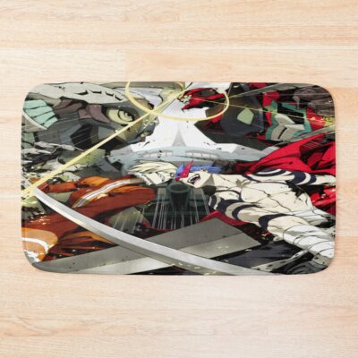 Kamina Gurren Lagann Mecha Clash Dynamic Spiral Scene Bath Mat
