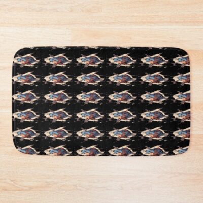 Nia Teppelin Gurren Lagann Anime Peek Through Stone With Calm Resolve Bath Mat