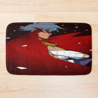 Kamina Gurren Lagann Red Cape Confident Anime Smile Bath Mat
