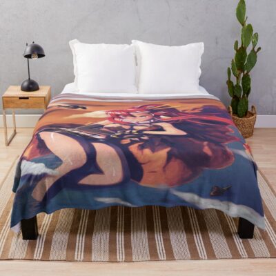 Yoko Littner Tengen Toppa Lagann Gurren Giantess Version W O Typo Throw Blanket