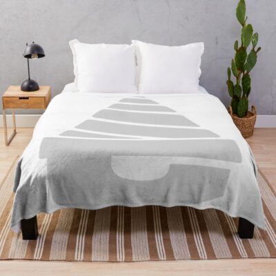 Core Drill White Throw Blanket