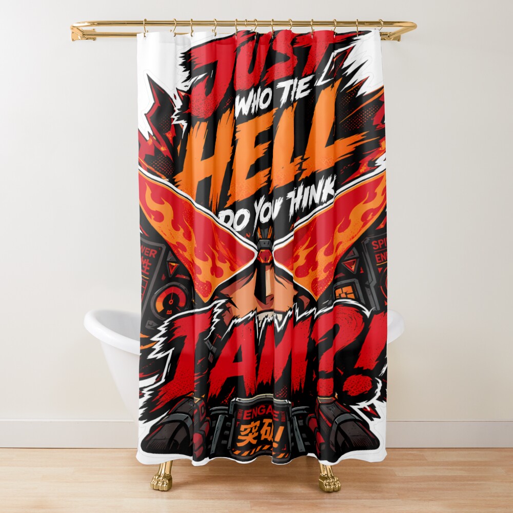 Rebel Mecha Dashboard Decal Shower Curtain