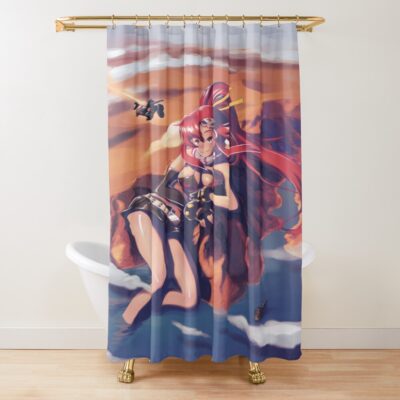 Yoko Littner Tengen Toppa Lagann Gurren Giantess Version W O Typo Shower Curtain