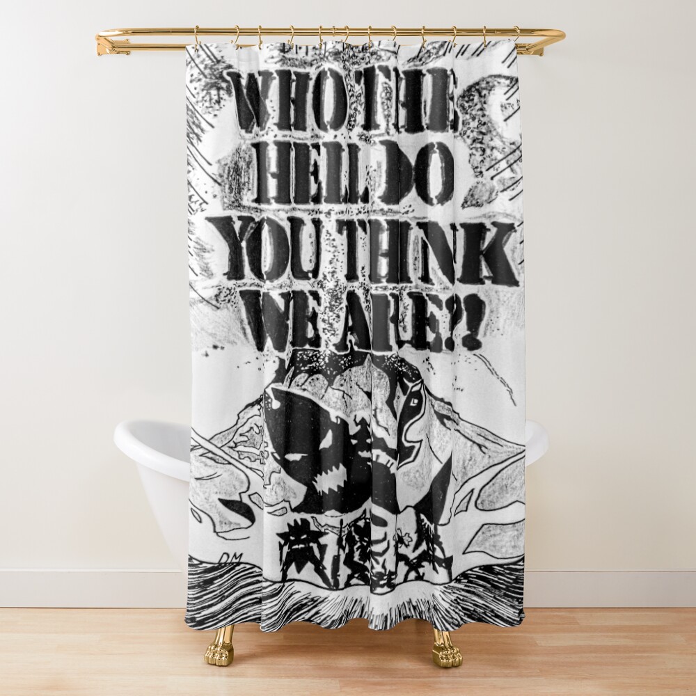 Manga Panel Gurren Lagann Shower Curtain