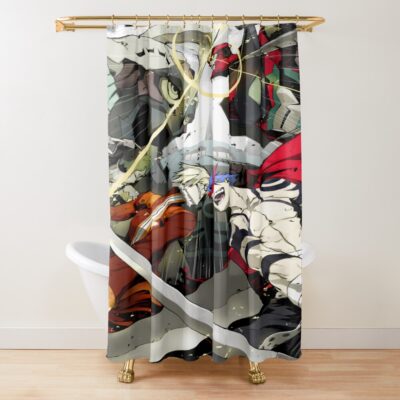 Kamina Gurren Lagann Mecha Clash Dynamic Spiral Scene Shower Curtain