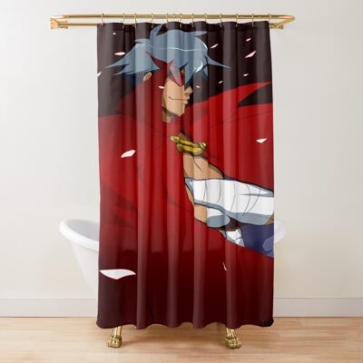 Kamina Gurren Lagann Red Cape Confident Anime Smile Shower Curtain