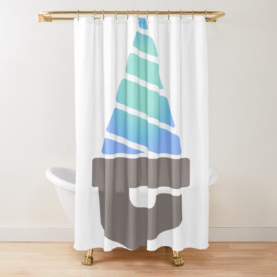 Core Drill Spiraled Shower Curtain