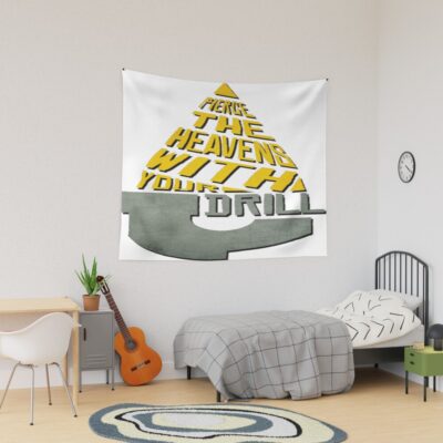 Pierce The Heavens With Your Drill Tapestry