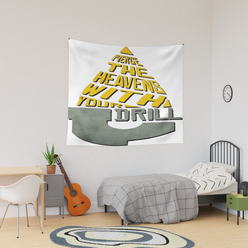 Pierce The Heavens With Your Drill Tapestry