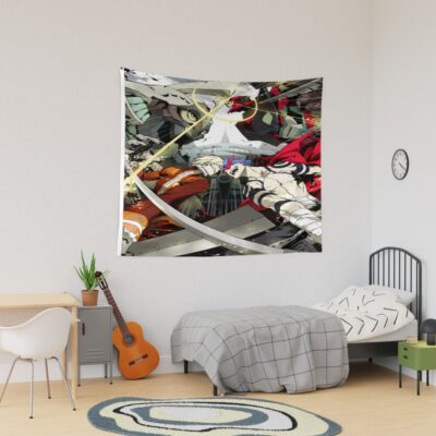 Kamina Gurren Lagann Mecha Clash Dynamic Spiral Scene Tapestry