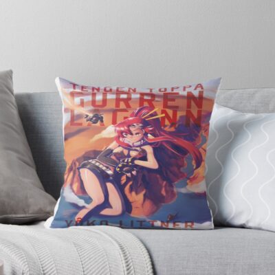 Yoko Littner Tengen Toppa Lagann Gurren Giantess Version Throw Pillow