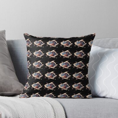 Nia Teppelin Gurren Lagann Anime Peek Through Stone With Calm Resolve Throw Pillow