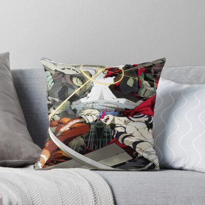 Kamina Gurren Lagann Mecha Clash Dynamic Spiral Scene Throw Pillow